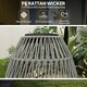 image 5 of Outsunny Rattan Solar Lamp, Auto On/Off Garden Lantern, Grey Grey