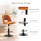 image 8 of SONARA Set of 1 Adjustable Velvet Upholstered Breakfast Bar Stools | Orange
