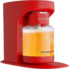 Drinkmate OmniFizz Soda Maker, Sparkling Water Maker, Machine Only - Red