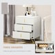 image 5 of HOMCOM 3 Drawer Dresser, Chest of Drawers Storage Cabinet, White