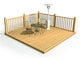 image 3 of eDecks Discount Decking Kit, Treated Timber, 2.4 x 2.4m - Square Handrails