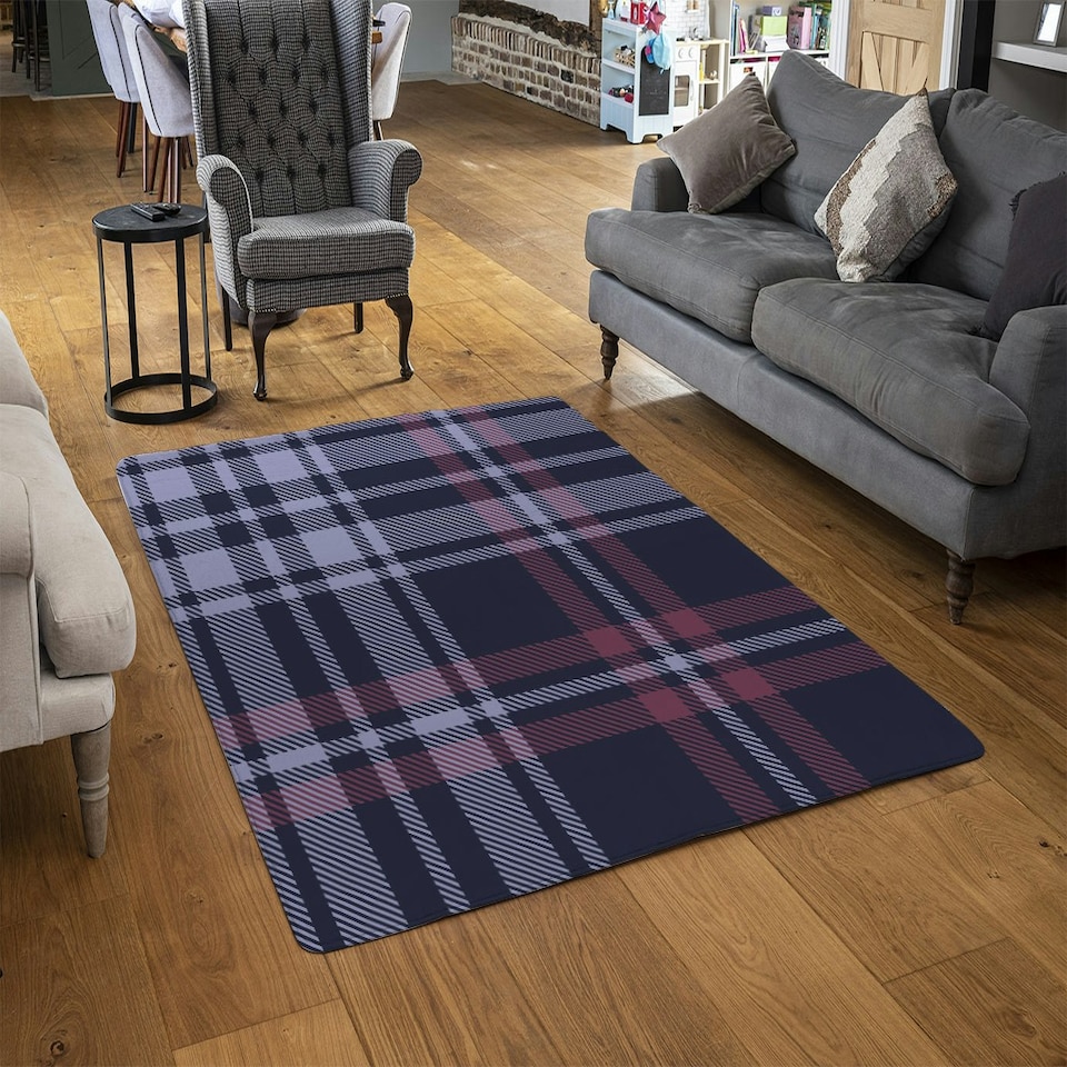 image 1 of Tartan plaid pattern (Rug) Multi | Medium: 80x150cm