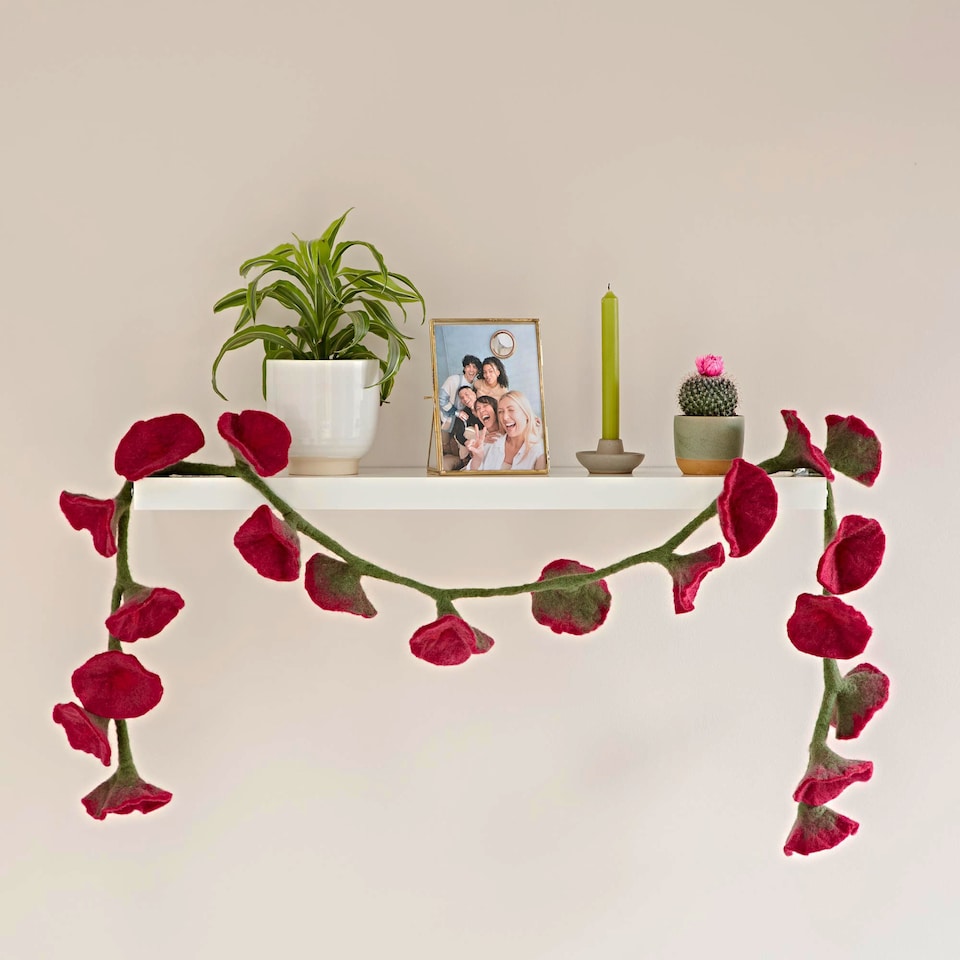 image 1 of Felt Flower Garland