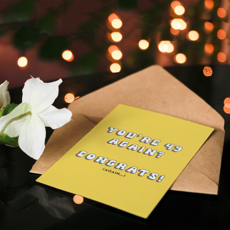image 1 of 49 Again Congrats Fun Joke Humour Her Funny Birthday Card
