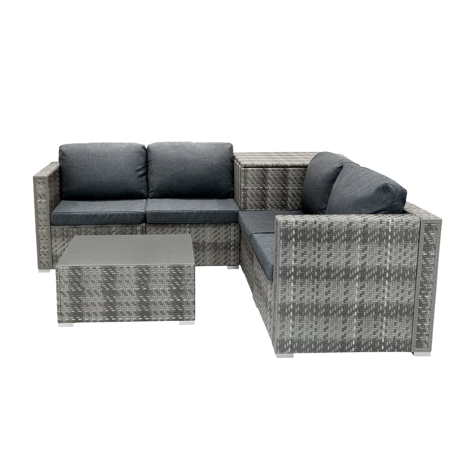 image 1 of Rattan Modular 6 Piece Furniture Set – Grey
