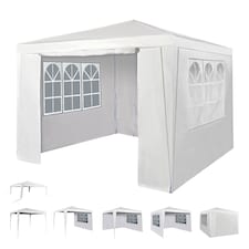 MCC Direct 3x3 Event Gazebo White with Sides | White | White