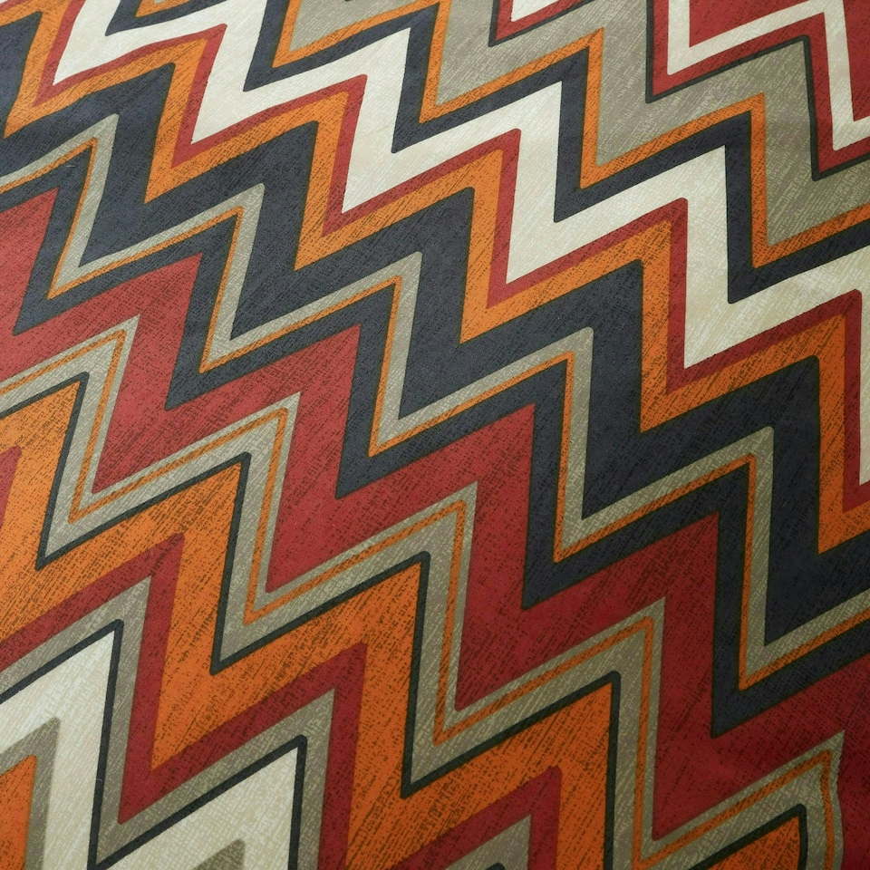 image 1 of Portfolio Home Tyler Zig Zag Geometric Bedding Duvet Cover Set Orange | Double
