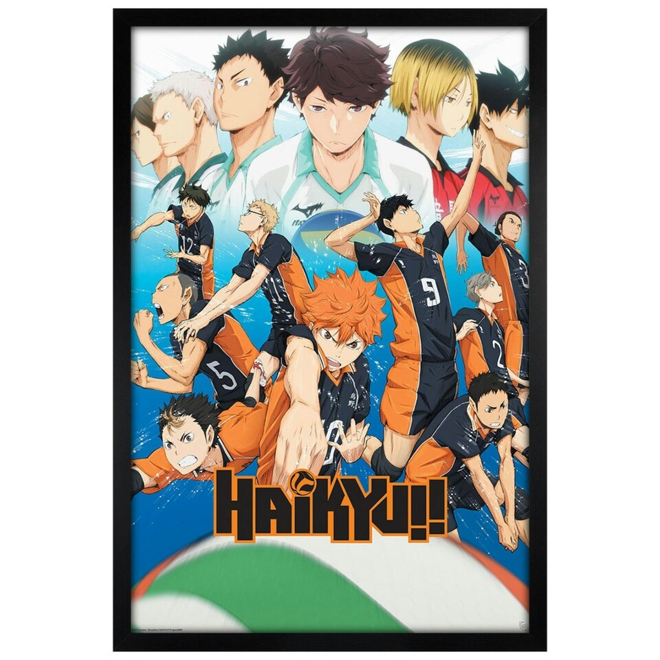 image 1 of Black Wooden Framed Haikuu!! Key Art Season 1 Maxi Poster