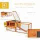 image 2 of PawHut Rabbit Hutch, Bunny Cage with Run & Sliding Tray, Hay Rack, Orange