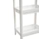 image 5 of Living and Home 4-Tier Multifunction Plastic Storage Rack for Kitchen or Bathroom | White | 4 Tier