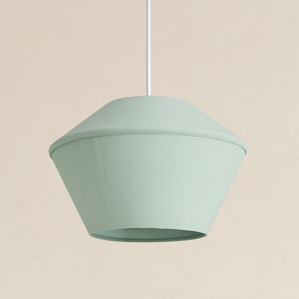 CGC Lighting Celest Pastel Green Spherical Cotton Fabric 30cm Lampshade
