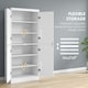 image 4 of HOMCOM Kitchen Cupboard Storage Cabinet w/ 4 Doors and Adjustable Shelves,White