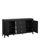 image 5 of Barcelona Sideboard 2 Doors 3 Drawers in Matt Black