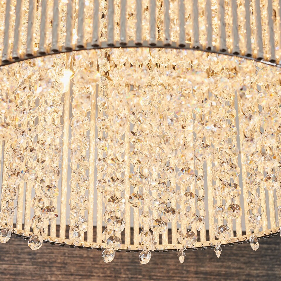 image 1 of Galina 10 Light Flush Light Chrome Plate & Clear Crystal, G9