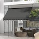 image 2 of Outsunny 2.5 x 1.2m Freestanding Retractable Awning, Non-Screw Garden Awning | Grey | 1