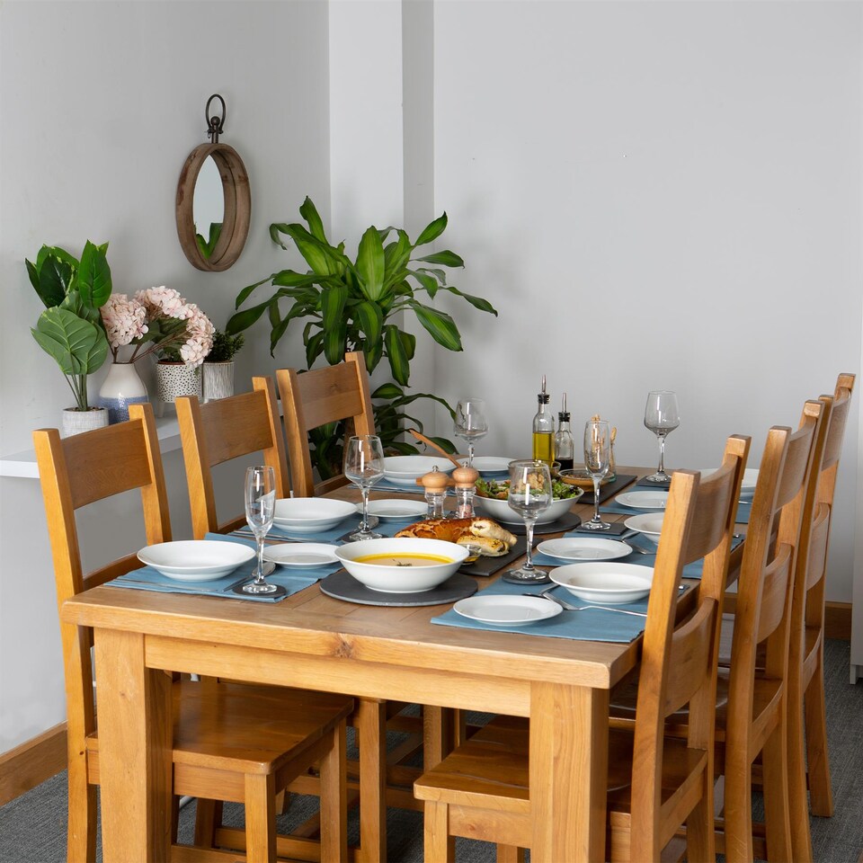 image 1 of Nicola Spring Cotton Fabric Placemats - Olympic Blue - Pack of 6 | Blue | Blue