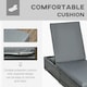 image 4 of Outsunny Patio Rattan Chaise Lounge Garden Pool Wicker Sun Lounger