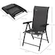 image 5 of Outsunny Set of 4 Outdoor Wicker Folding Chairs, Patio PE Rattan Dining Armrests Chair set with 7 Levels Adjustable Backrest, for Outdoors, Camping, Grey