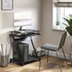 image 2 of HOMCOM Movable Computer Desk with 4 Moving Wheels Sliding Keyboard Tray Black