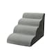 image 1 of Living and Home Comfy Non-Slip Pet Steps with Removable Cover, Grey, 40x71x46cm