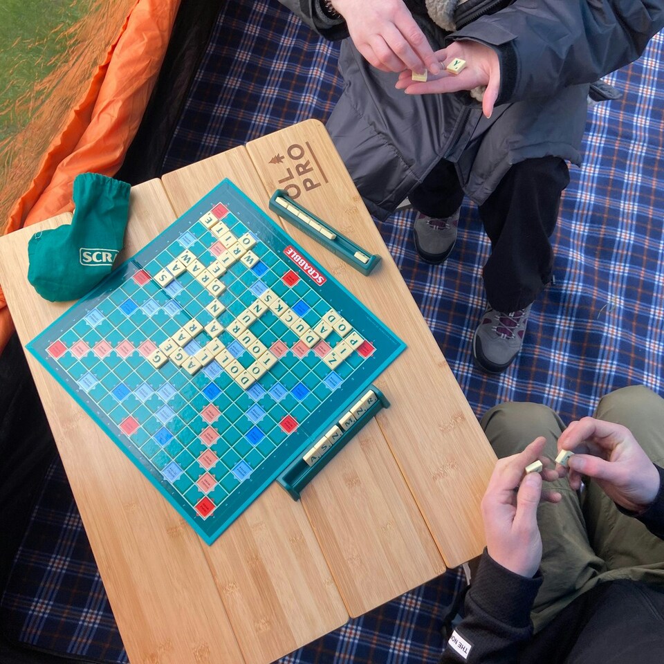 image 1 of Bamboo Camping Table 4 Folding 80cm x 60cm