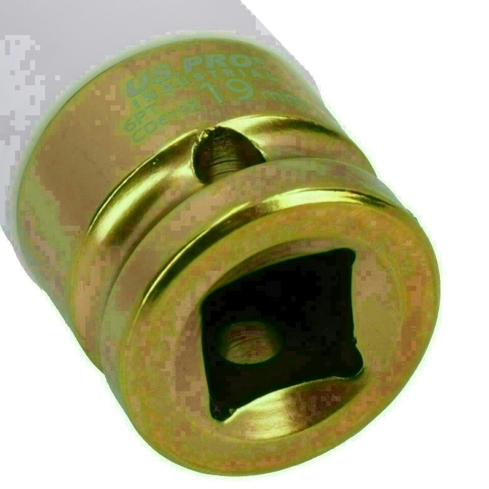 image 1 of 19mm 1/2" Drive Double Deep Alloy Wheel Nut Socket 6 Sided Single Hex