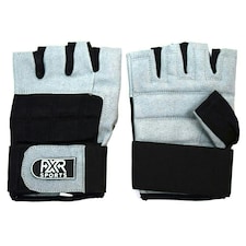 Grey & Black Weightlifting Gloves Grey | L