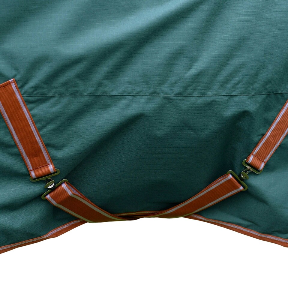 image 1 of Weatherbeeta Comfitec Tyro Plus Standard-Neck Lightweight Horse Rug - Green/Burn Orange/White - 6´ 9"