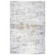 image 1 of KUKOON Silver Grey Metallic Distressed Abstract Living Room Area Rug 80cm x 150cm Grey