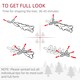 image 8 of HOMCOM 6ft Artificial Christmas Tree with LED Lights and Red Decorations