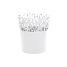 Mini Plastic Flower Planter Pots - 128x113x113 cm | White | White & Set of 1 | 1