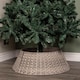 image 9 of 48/70cm Samuel Alexander Large KD Plastic Wicker Rattan Woven Christmas Tree Skirt in Grey