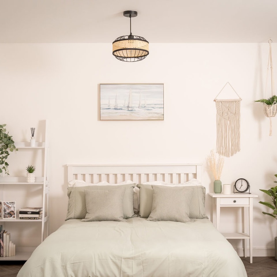 image 1 of ValueLights Vimet Black Wire Pendant Shade