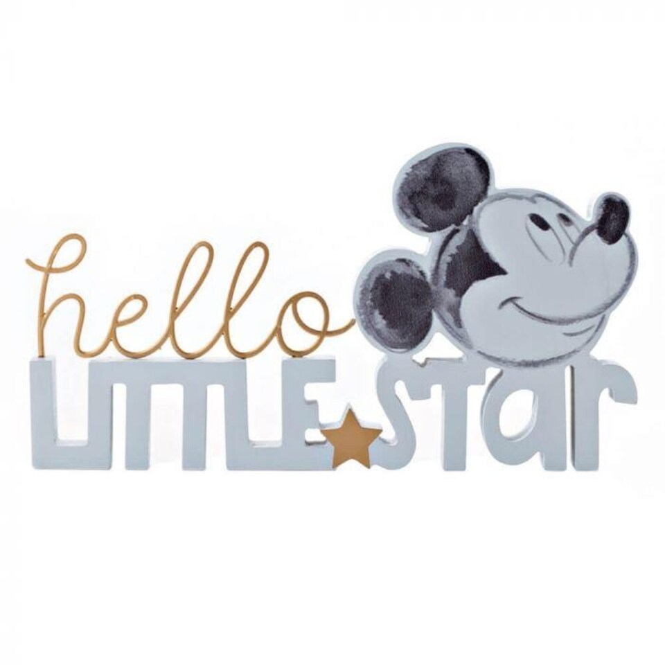 image 1 of Disney Mickey Hello Little Star Mantle Plaque Blue