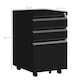 image 5 of Vinsetto 3-Drawer Filing Cabinet with Lock, Mobile Steel File Cabinet for A4, Legal and Letter Size, Under Desk Drawers with Pre-Assembled Body for Home Office, 37 x 43.5 x 60 cm, Black
