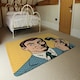 image 3 of Male businessman talking on the phone style pop art retro (Rug) Yellow | XL