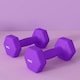 image 8 of SPORTNOW Set of 2 Hexagonal Dumbbells Weights Pair, 2 x 4kg, Purple