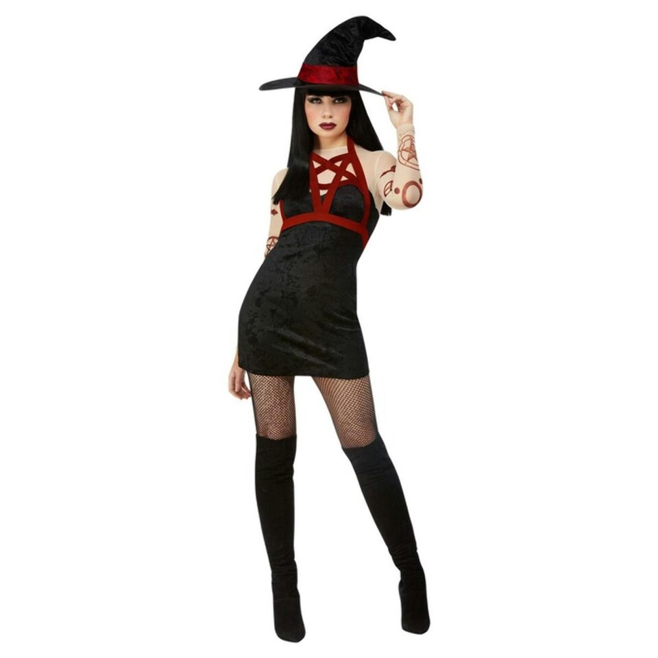 image 1 of Fever Womens/Ladies Satanic Witch Costume - Black - S S