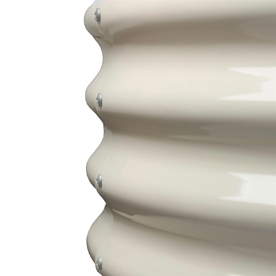 image 1 of Harbour Housewares Round Raised Garden Beds - 90cm x 45cm - Ivory - Pack of 2 Cream