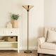 image 1 of ValueLights Tiffany Gold Floor Lamp Yellow Uplighter Lamp Shade Gold