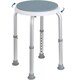 image 2 of Rotating Round Bathroom Shower Stool Swivel Chair Adjustable Non Slip Bath Seat