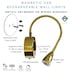 image 3 of CGC MATILDA Satin Gold Adjustable Flexible Neck LED Rechargeable Magnetic USB-C Bedside Wall Light