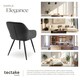 image 7 of Dining Chair Marilyn - corduroy look, upholstered, armchair, continuous backrest - per piece Grey | Anthracite/Black