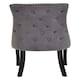 image 4 of Interiors by Premier Grey Velvet Dining Chair, Curved High Back Office Chair, Aesthetic Velvet Accent chair for Living Room