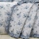 image 6 of Catherine Lansfield Lucie Floral Frill Blue Bedspread | Multi