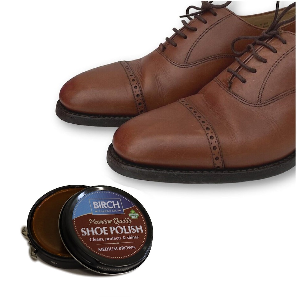 image 1 of BIRCH Traditional Shoe Polish - Wax-Based for Leather Conditioning 50ml