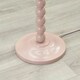 image 1 of ValueLights Bobbles Rose Pink Bobbin Floor Lamp with Green Trim Scallop Shade & LED Bulb