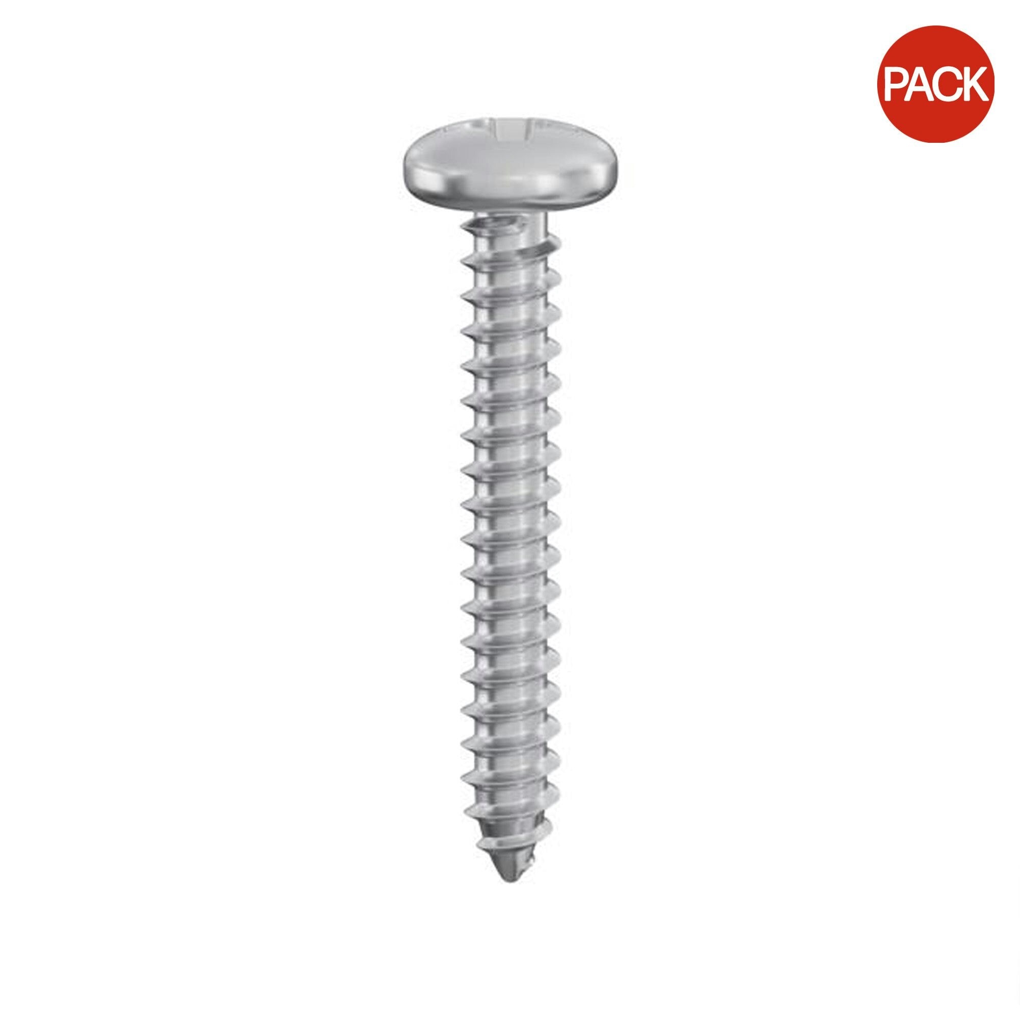 Picardy Pan Self Tapping Screws (Pack of 200) - Silver - 10mm x 0.5in x 12mm