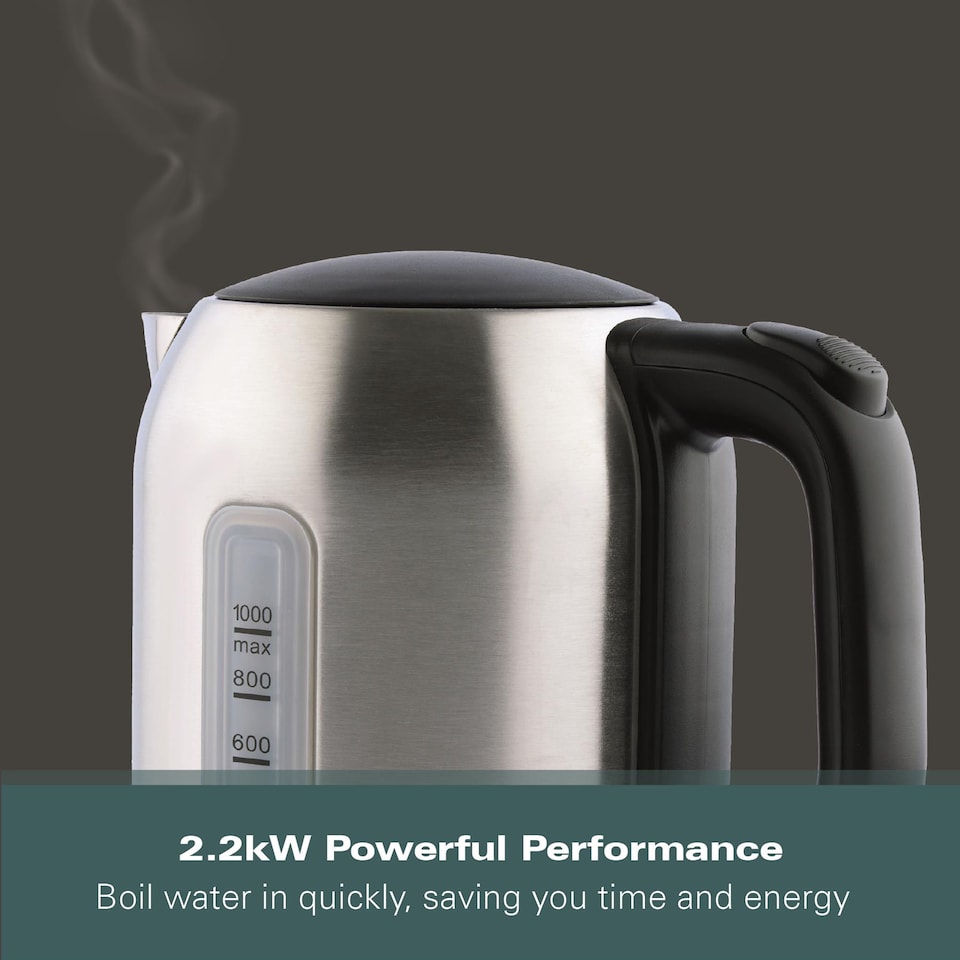 image 1 of Hamilton Beach Compact 1L Kettle Brushed Stainless Steel