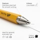 image 3 of Bulk Black Ballpoint Pens (Pack of 50) – 0.3mm Fine Tip Stainless Steel Writing Pens for Office, School & Home Stationery Supplies